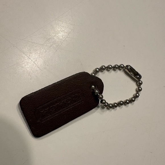 Coach Dark Brown Leather Hang Tag - Picture 3 of 4